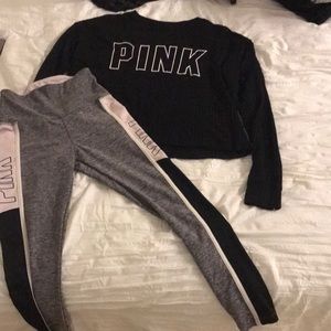 PINK leggings with a PINK long sleeve